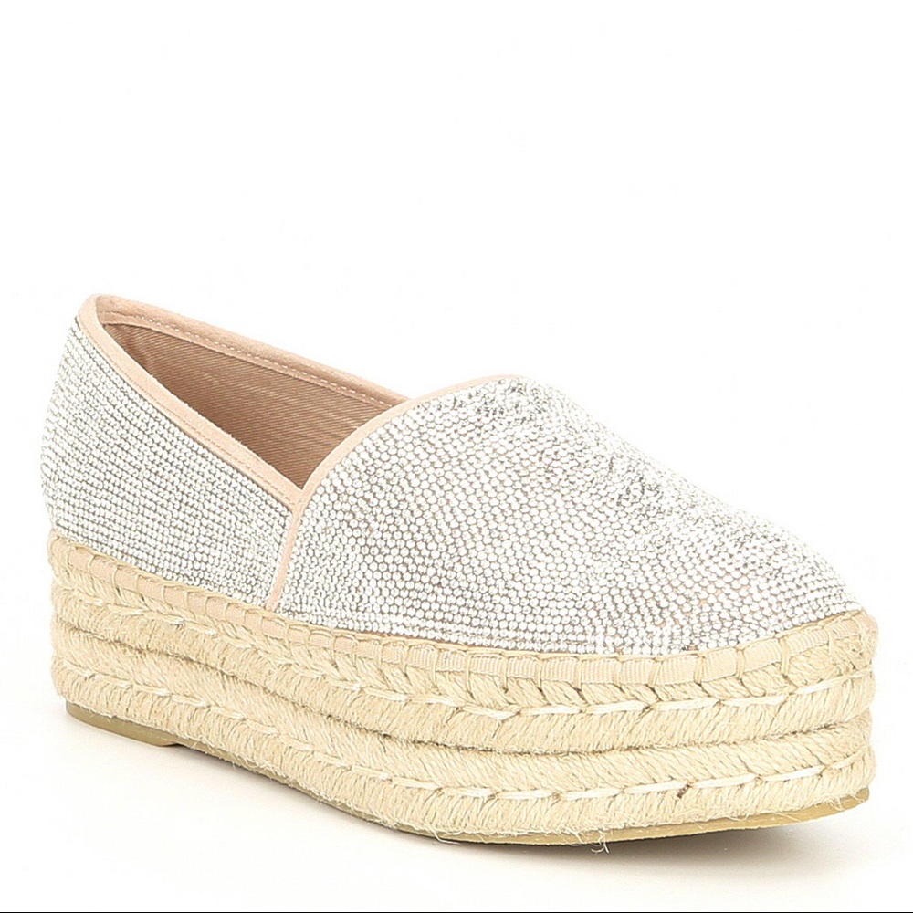SteveMadden Alexia Rhinestone Platform espadrilles